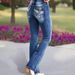 Women's Clothing Women's Embroidery Slim Fit Fashionable Personality Low Waist High Elastic Jeans Ins Trend Slim_ecoleips.com