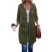 Women's Mid-Length Cardigan Hoodie Trendy Coat With Letters European And American Style Outerwear For Ladies_ecoleips.com