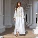 Verve Muslim Women's Long Dubai Fashion Abaya Embroidered Large Robe Evening Dress_ecoleips.com