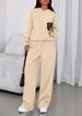 Aria Basics Aria Basics European American Cross-border Autumn Winter Fashion Casual Sports Suit, Loose Long-sleeve Solid Color Sweatshirt And_ecoleips.com