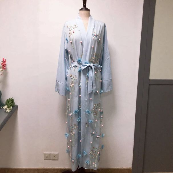 Factory Direct Supply Of Yiduoduo 3D Embroidered Cardigan Elegant Long Skirt For Women, 20274 Ethnic Style_ecoleips.com