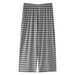 Soft Modal Female's Calf-Length Home Trousers Plaid Print Sleep Pants Women Pajamas Bottoms Sleepwear Pajama Pants Pijamas Mujer_ecoleips.com
