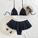 Women's Sexy Backless Leopard Print Bikini Set With Patchwork Skirt Tie Waist Triangle Swimsuit_ecoleips.com