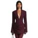 Women's Clothing V-Neck Blazer Dress – Slim Fit, Waist-Defining & Office-to-Evening Elegance (S-L, Multiple Colors, 2025 Fall/Winter Collection)_ecoleips.com