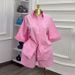 Women's Clothing Autumn Essential: Relaxed Lapel Short-Sleeve Shirt & Wide-Leg Shorts Set_ecoleips.com