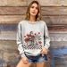 Christmas-Themed Digital-Printed Long-Sleeved Hoodie With Round Collar_ecoleips.com