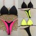 New Style Women's Leopard Print Bikini Three Piece Fitted Swimsuit Sexy Gathered Two Piece Swimwear_ecoleips.com