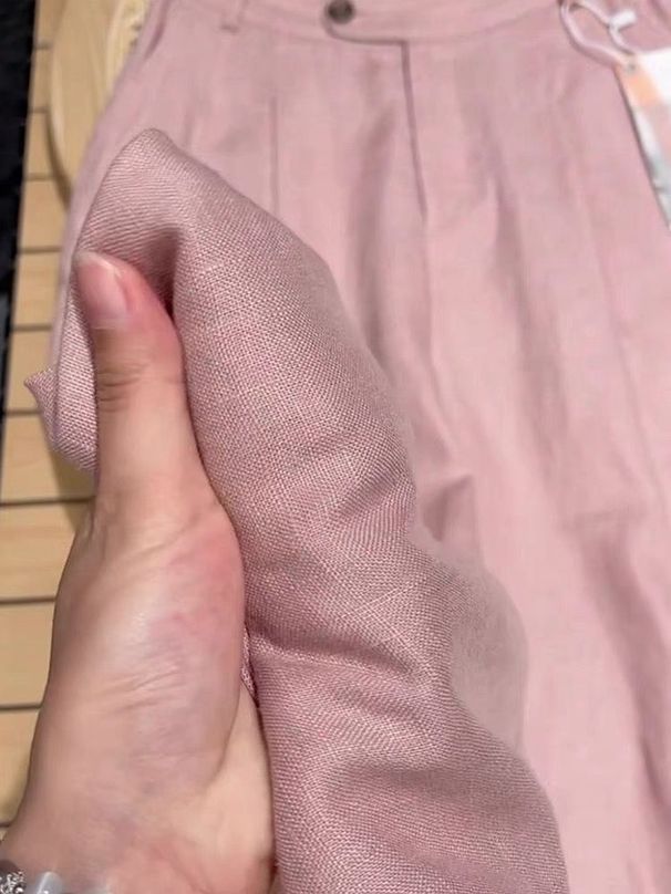 Women's Clothing Linen Wide Leg Pants Petite Cotton And Linen Straight Leg Drape Pants_ecoleips.com