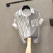 Women's Clothing Slightly Fat And Thin Striped Tops Large Size All Match Fat Girl Age Reducing Shirt_ecoleips.com