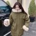 girl Girl Hooded Fleece Parka 2025 Winter New Down Jacket Women's Workwear Thickened Warm Cotton Coat Trendy_ecoleips.com