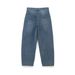 Women's Denim Jacket & Low-Rise Jeans Set - Balloon Sleeve Crop Jacket & Straight Leg Pants - Urban Casual Outfit For Streetwear & Office (XS/S/M/L)_ecoleips.com