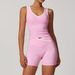 Women's Clothing Cross High Waist Sports Suit Female Contrast Color Backless Tight Nude Yoga Suit Running Fitness_ecoleips.com