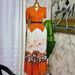 Women's Clothing Plus Size Clothes Two-Piece Set – Printed Patchwork Top & Flowy Skirt In Green/Orange/Black/Violet/Matcha/Blue (One Size Fits Most)_ecoleips.com