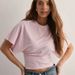 Korean Style Women's Short Sleeve T-Shirt round Neck Pullover Solid Color Loose Fit Versatile Top 2025 New Arrival_ecoleips.com