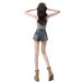 2025s American Style Women's Denim Shorts Summer New High Waist Tight Elastic A-line Ultra Short Hot Pants_ecoleips.com