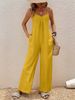 Women's Adjustable Strap Jumpsuit Elegant Solid Color Resort Style_ecoleips.com