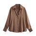 "Luxury Silk Satin Shirt For Women – Premium 20 Elegant Colors (XS–L)"_ecoleips.com