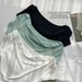 Women's Versatile T-Shirt Spot Attraction Law Pure Temperament Gentle Irregular Neckline off Shoulder Design Top_ecoleips.com