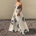Women's Sexy Floral Print Dress European And American Style Backless Halter Loose Long Gown for Vacation Independent Website Elegant Classy_ecoleips.com