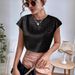 Women's Clothing T-shirt Loose Casual Satin Short Sleeve_ecoleips.com