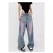 Women's Clothing Spring And Summer Jeans Washed Retro Jeans Women's Graffiti Niche Wide Leg Mopping Pants_ecoleips.com