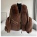 Luxury Sheepskin Motorcycle Jacket – Women's Winter Fox Fur Coat (S-XXL, Cocoa/Off-White/Light Gray/Dark Gray/Deep Khaki)_ecoleips.com