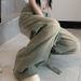 American Retro Women's Jeans, New Spring-summer Style, Distressed With Tie-up Design, Ins-style, Washed, Slimming,_ecoleips.com
