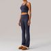 Tight Fitting Beautiful Back Yoga Suit For Women Quick Drying Folded High Waist Pants Casual Versatile Wear Resistant Fitness Sports Suit_ecoleips.com