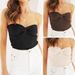 Women's Clothing Solid Color Cross Knitted Tube Top Twist Sexy Tight Vest Hot Girl Shorts Top_ecoleips.com