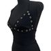 Summer Sexy Hot Girl Camisole V Neck Lingerie Vest Top Solid Color Slim Fit with Metallic Decoration Women's Clothing_ecoleips.com
