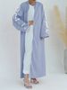 Muslim Dress Women Elegant Muslim Women's Robe With Bow Trim – Modest Islamic Dress For Prayer, Daily Wear & Special Occasions_ecoleips.com