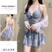 Women's Clothing Pure Sexy One Piece Swimsuit New Style Slimming Flattering Long Sleeves_ecoleips.com
