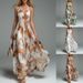 Women's V Neck Halter Neck Printed Casual Long Dress European American Style Thin Material Summer Wear Elegant Fashion_ecoleips.com