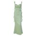 European And American 2026 Summer New Style Internet Celebrity Lace Strap Backless Fashionable Ruffle Ribbon Long Dress_ecoleips.com