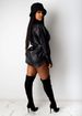 Autumn Winter New R6358 Fashion Solid Color PU Long Sleeve Shirt Top Women's Clothing With Fleece Inside_ecoleips.com