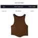 Women Vest Fashion Sexy Cotton One-piece Sling Sleeveless Top With Cups Round Neck Short Sports Yoga Gym Bra Summer Crop Tops_ecoleips.com