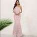 Women's One Shoulder Chiffon Mermaid Maxi Dress, Elegant Formal Evening Party Gown_ecoleips.com