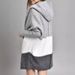 Oversized Hooded Cardigan – Longline Color-Block Sweater Coat (Green/Pink/Sky Blue, S/M/L/XL,Workwear Style)_ecoleips.com