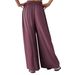 "Elegant Flowy High-Waisted Wide Leg Pants For Women - Soft Stretchy Dance Lounge Pants With Draped Hemline In Multiple Colors"_ecoleips.com