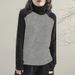 Unique Color-Blocked German Velvet Turtleneck Base Shirt For Women, Stylish And Youthful, 2026 Autumn/Winter Korean Long_ecoleips.com
