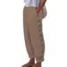 Women's Clothing Women's Stylish Simple Casual Pants Elastic Waist Button Style Fashion Bottoms For Formal & Casual For Women_ecoleips.com