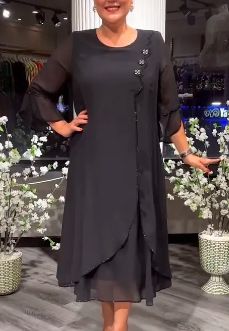 Effortless Elegance Maxi Dress – Women's Flowy A-Line Dress With Flutter Sleeves, Wrinkle-Resistant & Plus Size Friendly_ecoleips.com