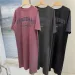 Summer Fashion Retro Letter Printed Dress Women's Casual Short Sleeve Family Loose Maternity Wear_ecoleips.com