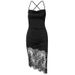 Sexy Patchwork Lace Dress American Style Fashionable Tie Back Elegant New Women's Clothing_ecoleips.com
