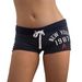 Low Waist Lace-up Color Block Printed Casual Shorts Summer American Fashion Hot Girl Sports Style Three-quarter Pants_ecoleips.com