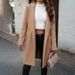 Fur Coat For Autumn/Winter Season, Solid-Color Design With Elegant Commuting Cardigan Style_ecoleips.com