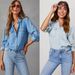 Women's Clothing Autumn Casual Lapel Single Breasted Long Sleeved Denim_ecoleips.com
