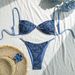 Floral Print Backless Bikini Set – Trendy Two-Piece Swimwear For Women_ecoleips.com
