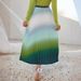 Women's High-Waisted Gradient Pleated Skirt Slimming_ecoleips.com