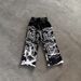 Gothic Anime Streetwear Joggers – Oversized Drawstring Pants With Dark Print (S-2xl, Black/Gray) Signature Goth Vibe_ecoleips.com